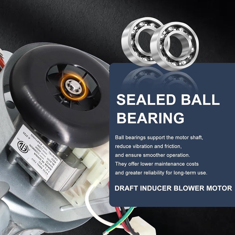 Criditpid 326628-762 Furnace Draft Inducer Motor Replacement for Carrier, Bryant, Payne Models, Furnace Blower Motor Exhaust Vent Venter Motor. - Image 4